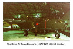 B25 Mitchell bomber USAF  - RAF Museum - c1986