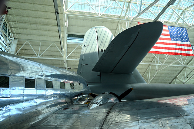 DC-3 next to the Spruce Goose