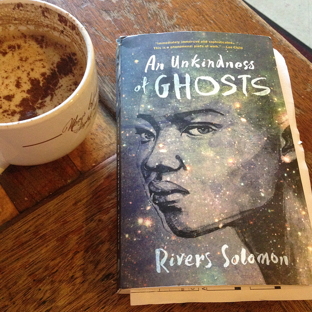 Reading with coffee