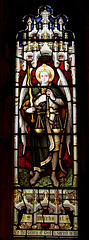 Detail of St Michael Lewes Dashwood Memorial Window, St John the Baptist's Church, Stanford on Soar, Nottinghamshire