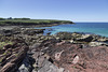 St Brides Haven: colourful rocks, colourful sea