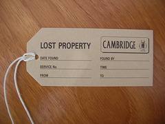 Cambridge Coach Services lost property tag