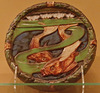 fish plaque by  gilbert bayes, 1925