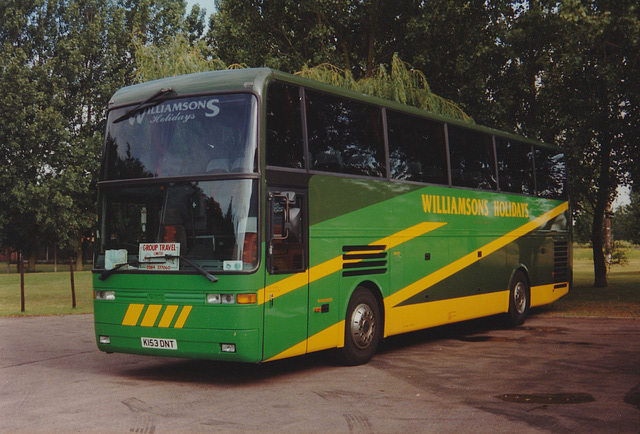 Williamsons Holidays K153 DNT at the Smoke House Inn, Beck Row – 5 July 1996 (320-22A)