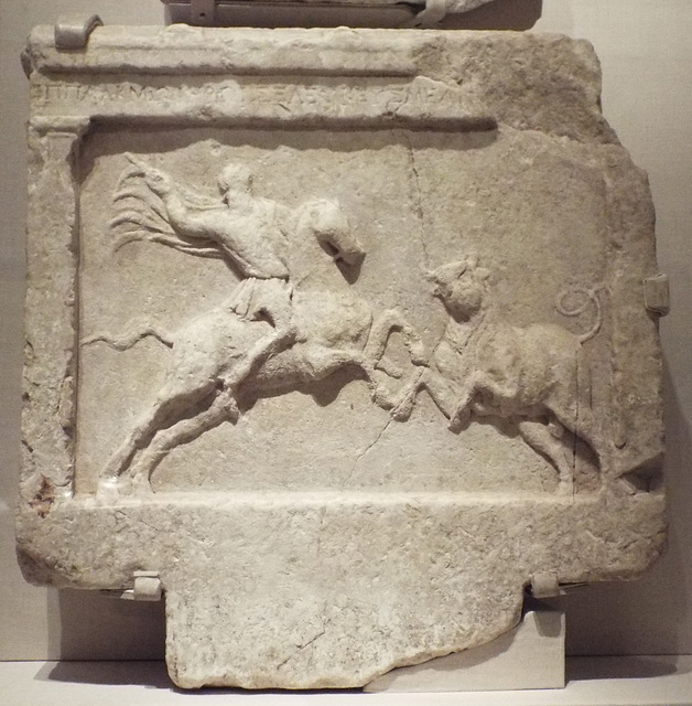 Marble Votive Relief of the Hero Hippalkos in the Metropolitan Museum of Art, June 2016