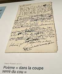 Poetry manuscript 2, Musée National Picasso, Paris