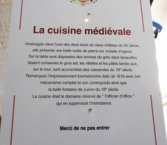Cuisine médiévale du château de Brissac (49)