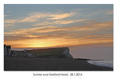 Seaford Head at sunrise - 28.1.2016