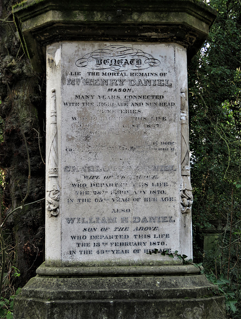 nunhead cemetery, london, c19 tomb of monumental mason henry daniel +1867 (1)