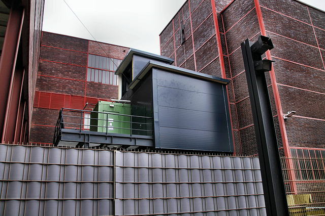 Provisorische Haspelanlage am Fördermaschinenhaus Nord (Zeche Zollverein 12, Essen-Stoppenberg) / 21.01.2023