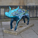 Bath, Sculpture of Blue Pig