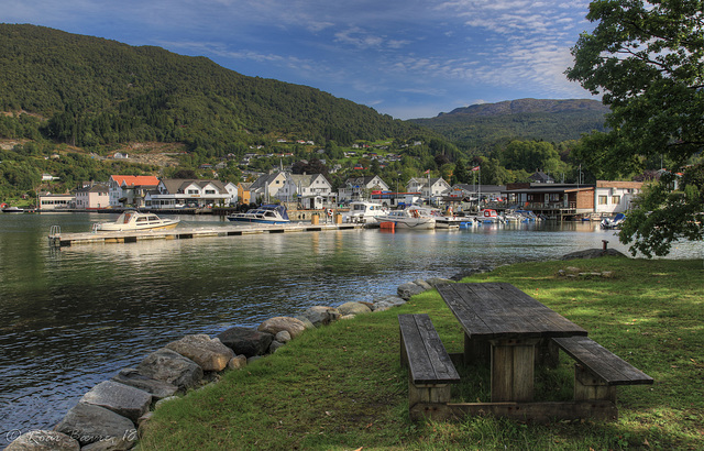 Skånevik seen from Peparen