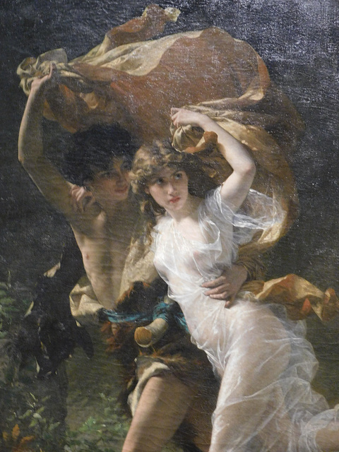 Detail of The Storm by Cot in the Metropolitan Museum of Art, January 2022