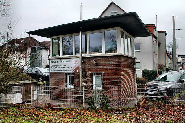 Ehem. Stellwerk der Zollvereinbahn an der Gelsenkirchener Straße (Essen-Stoppenberg) / 21.01.2023