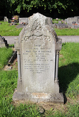 Memorial to John Holmes (d 1917) Killed at Creswell Colliery, Creswell Churchyard, Derbyshre