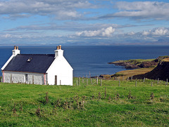 Croft with view over Rubha nam Brathairean and the Inner Sound, Isle of Skye