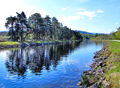 Reflections on the Caledonian Canal, south of Fort Augustus