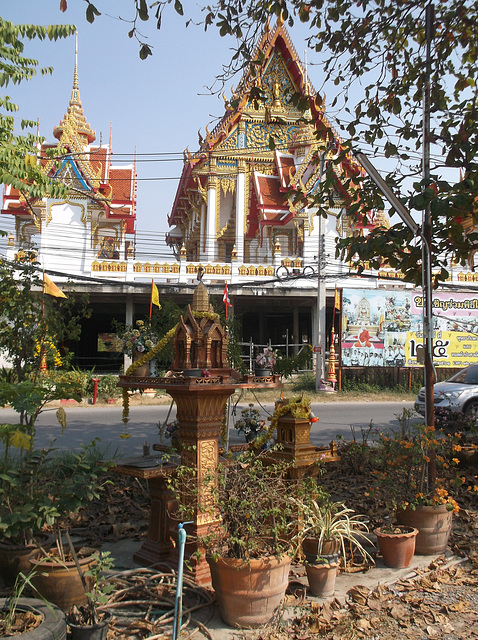 Temple amongst electric wires