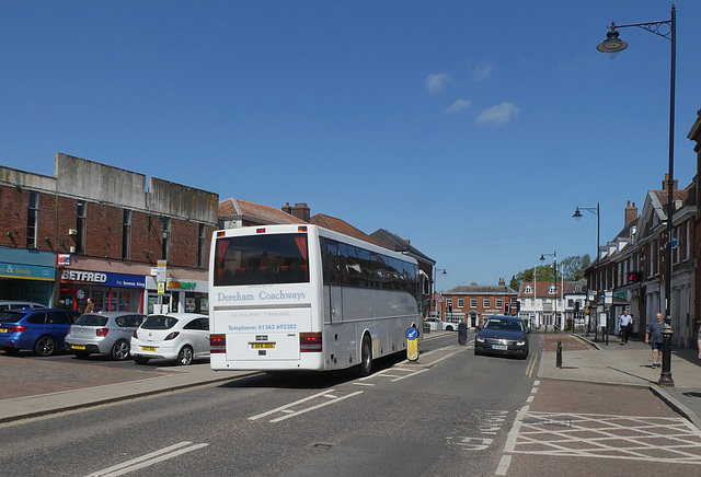 Dereham Coachways XFK 305 (R790 WSB) in East Dereham - 8 May 2022 (P1110646)