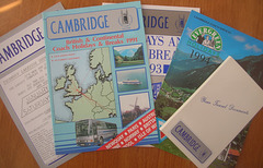 Cambridge Coach Services excursion and tour leaflet covers 1990s