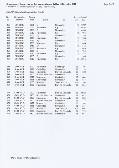 Stephensons bus workings around Newmarket - 22 Dec 2022 (Page 3 of 3)