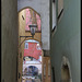 Regensburg Alleyway Triptych with Flying Buttresses