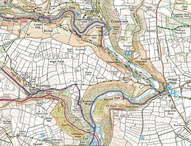 A 12m circular Walk in March 1991 from Monsal Head. (Part 1)