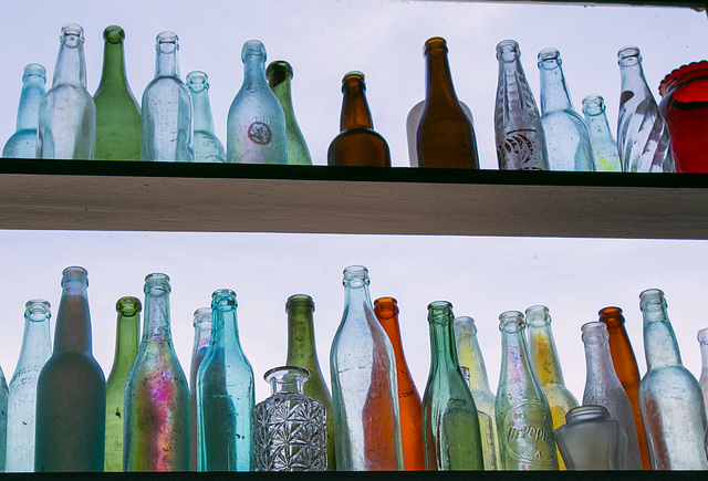 Bottles at a restaurant