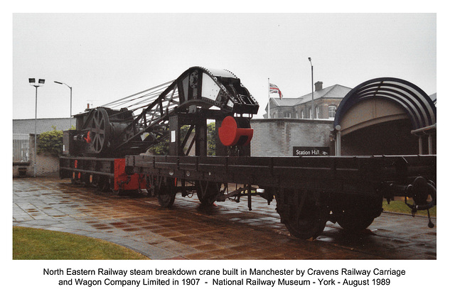 NER breakdown crane NRM York 8 1989