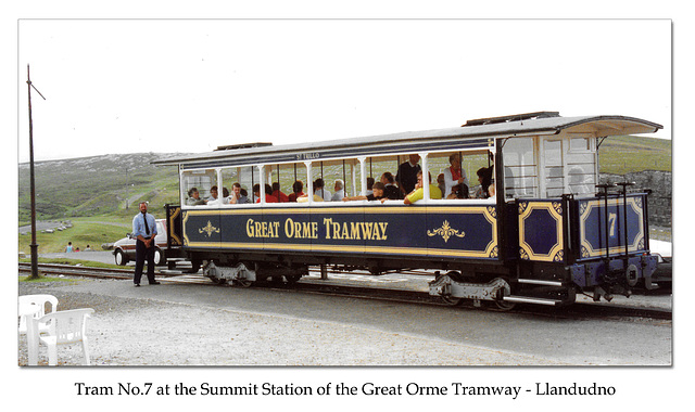 Great Orme Tramway No7 at summit Station