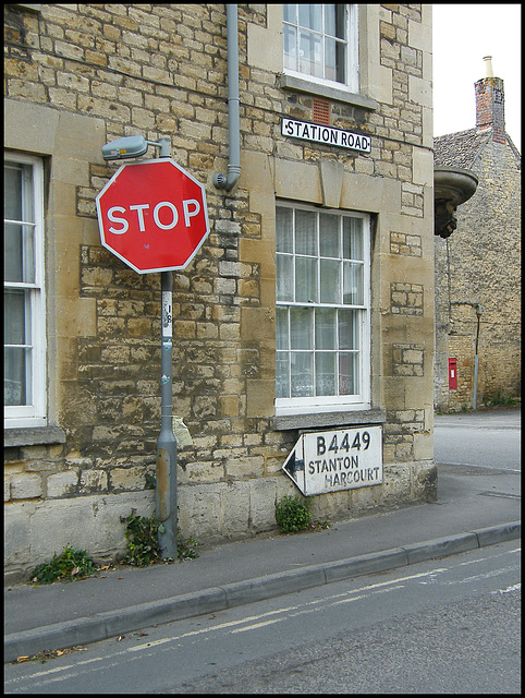 old stop sign