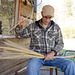 Adding broom corn to the handle