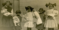 Five Girls with Dolls (Cropped)