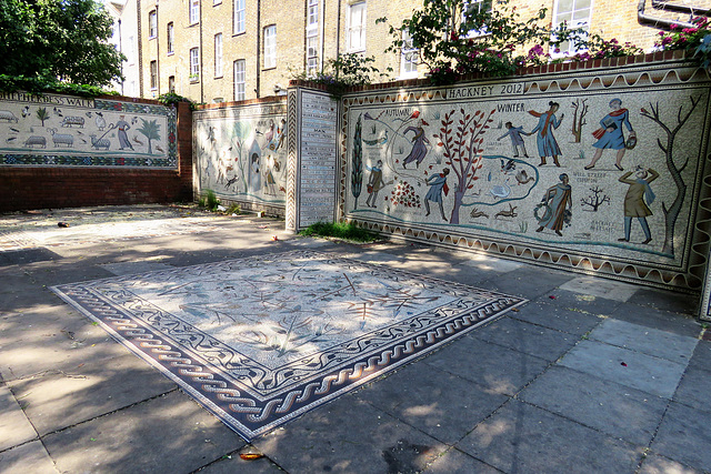 shepherdess walk mosaics, london