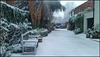 snow on the garden seat