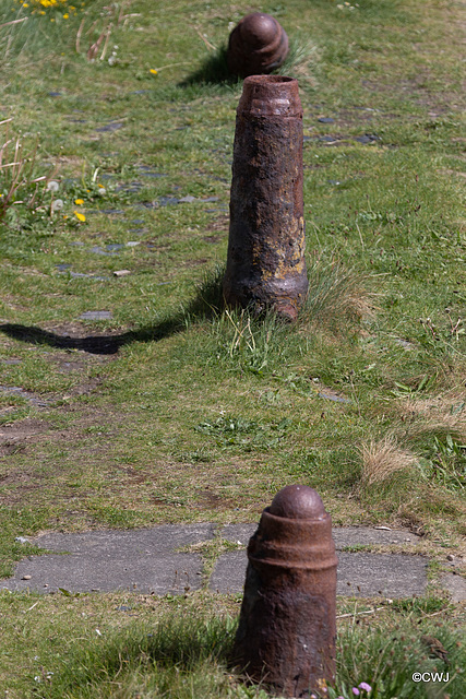 Napoleonic Cannons being used a bollards in Burghead!