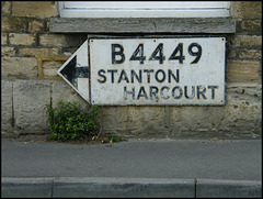 old B4449 road sign