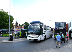 Galloway European Coachlines (National Express contractor) 107 (BF68 LCM) in Ipswich - 8 Jul 2022 (P1120443)