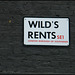 Wild's Rents street sign