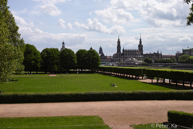 Blick vom Japanischen Palais zur Hofkirche