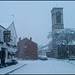 snowing at the Bookbinders