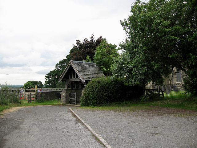 Lynch gate at the Church of St Peter, Higham on the Hill