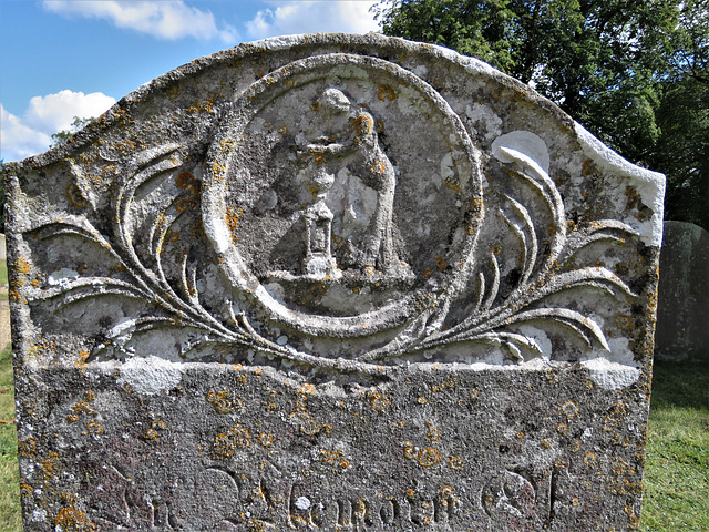 lawford church, essex (79) mourner on c19 gravestone