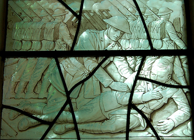 Detail of First World War Memorial Window, St Nicholas Church, Castle Gate, Nottingham