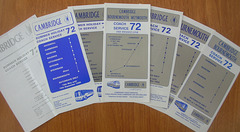 Cambridge Coach Services service 72 timetable covers