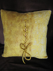 felted cushion - merino and viscose fibers