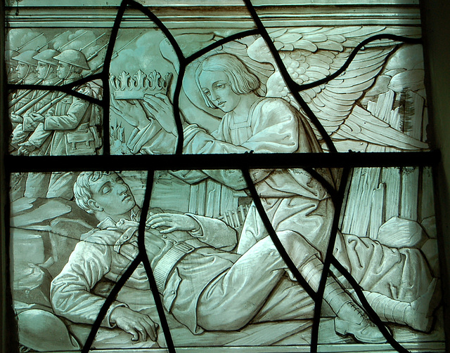 Detail of First World War Memorial Window, St Nicholas Church, Castle Gate, Nottingham