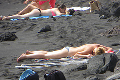 sunbathing