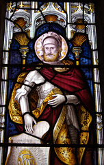 Detail of Stained Glass, Stanford On Soar Church, Nottinghamshire