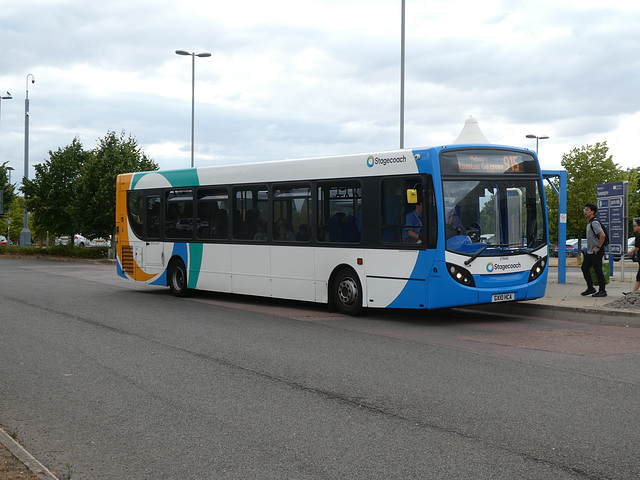 Stagecoach East 27645 (GX10 HCA) at the Trumpington Park and Ride site - 23 Jul 2022 (P1120682)